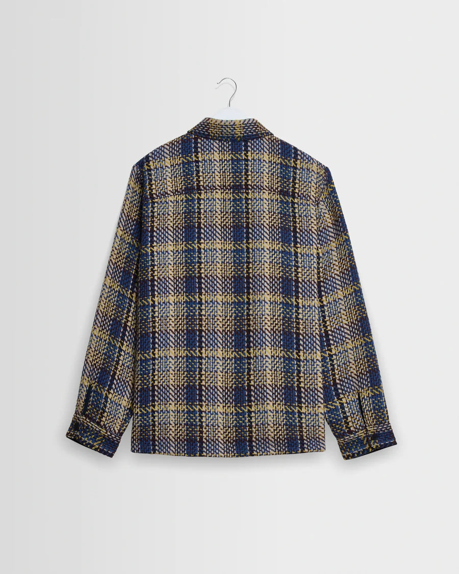 オーバーシャツ GRAIN CHECK (BLUE/MULTI)