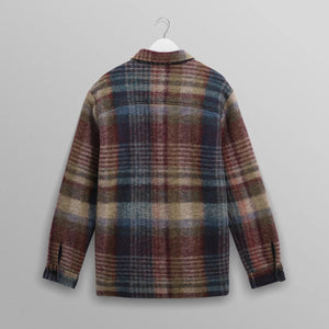 【予約】オーバーシャツ WOOL BLEND CHECK (BLUE/MULTI)