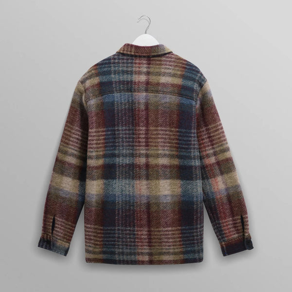 【予約】オーバーシャツ WOOL BLEND CHECK (BLUE/MULTI)