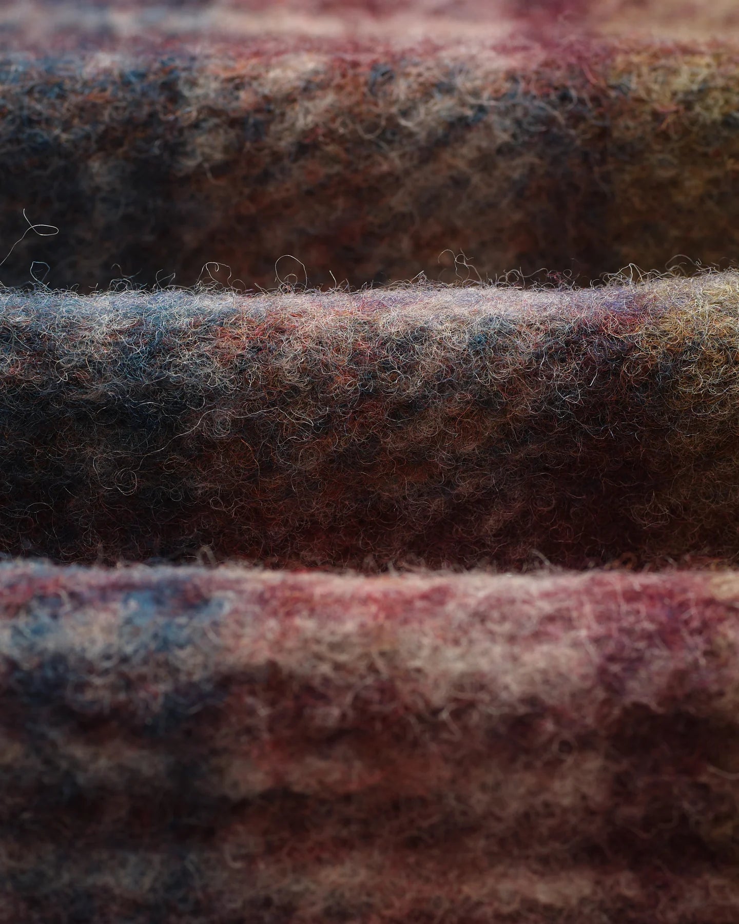 オーバーシャツ WOOL BLEND CHECK (BLUE/MULTI)