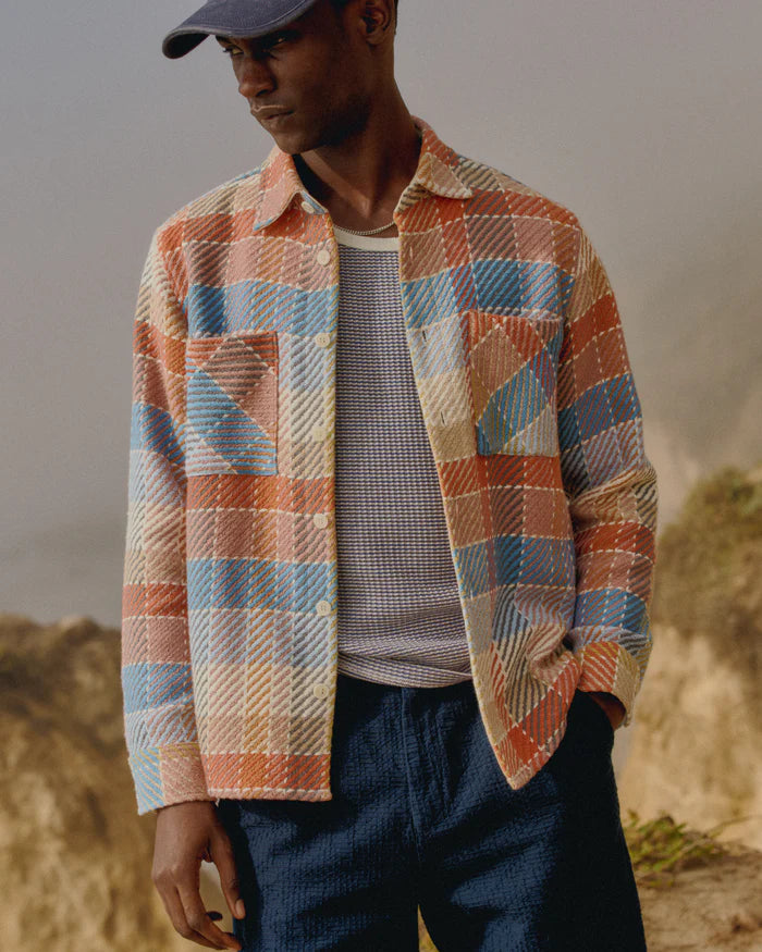 オーバーシャツ PIKE CHECK (ORANGE/BLUE) Whiting Overshirt