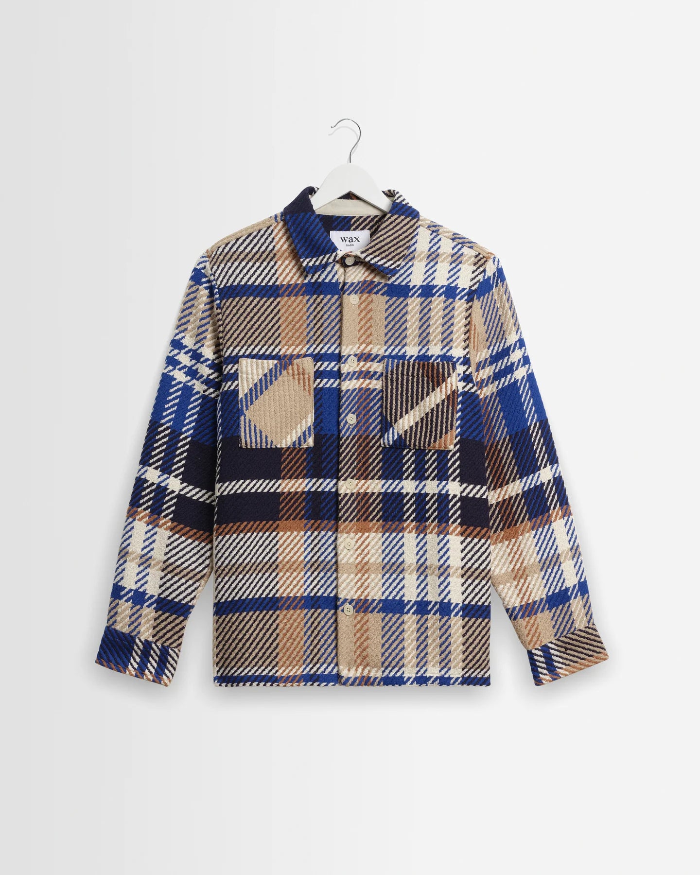 オーバーシャツ BOLD CHECK (BLUE/TAN)