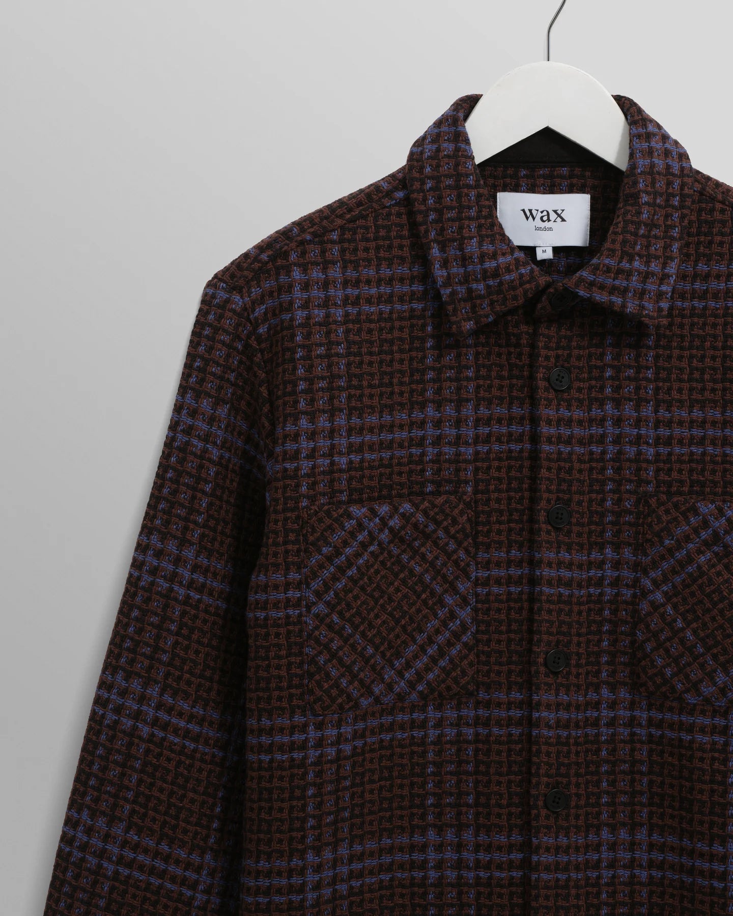 オーバーシャツ  SKATE CHECK (BROWN/BLUE)