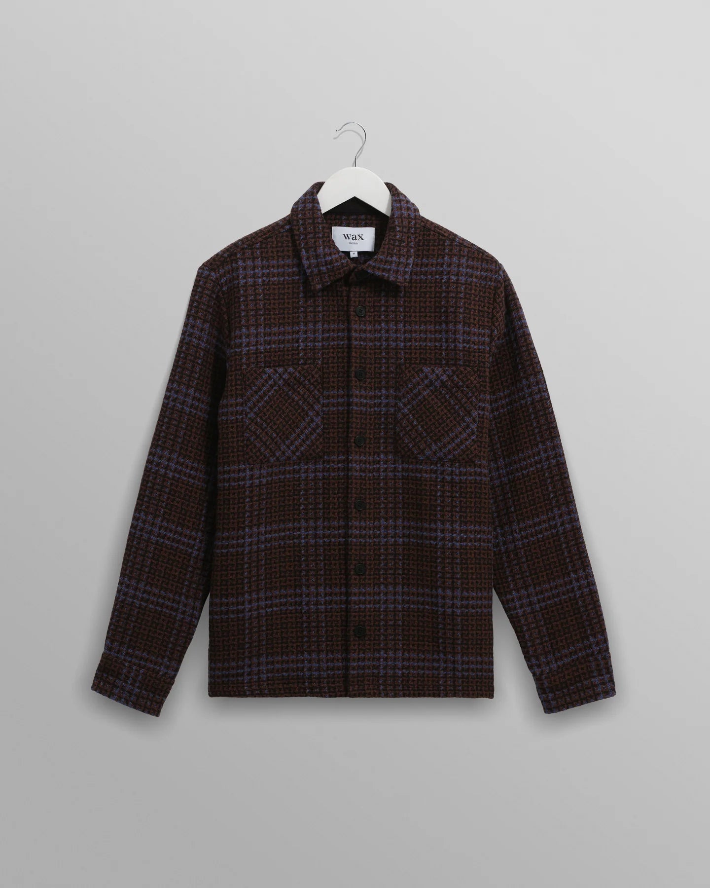 オーバーシャツ  SKATE CHECK (BROWN/BLUE)