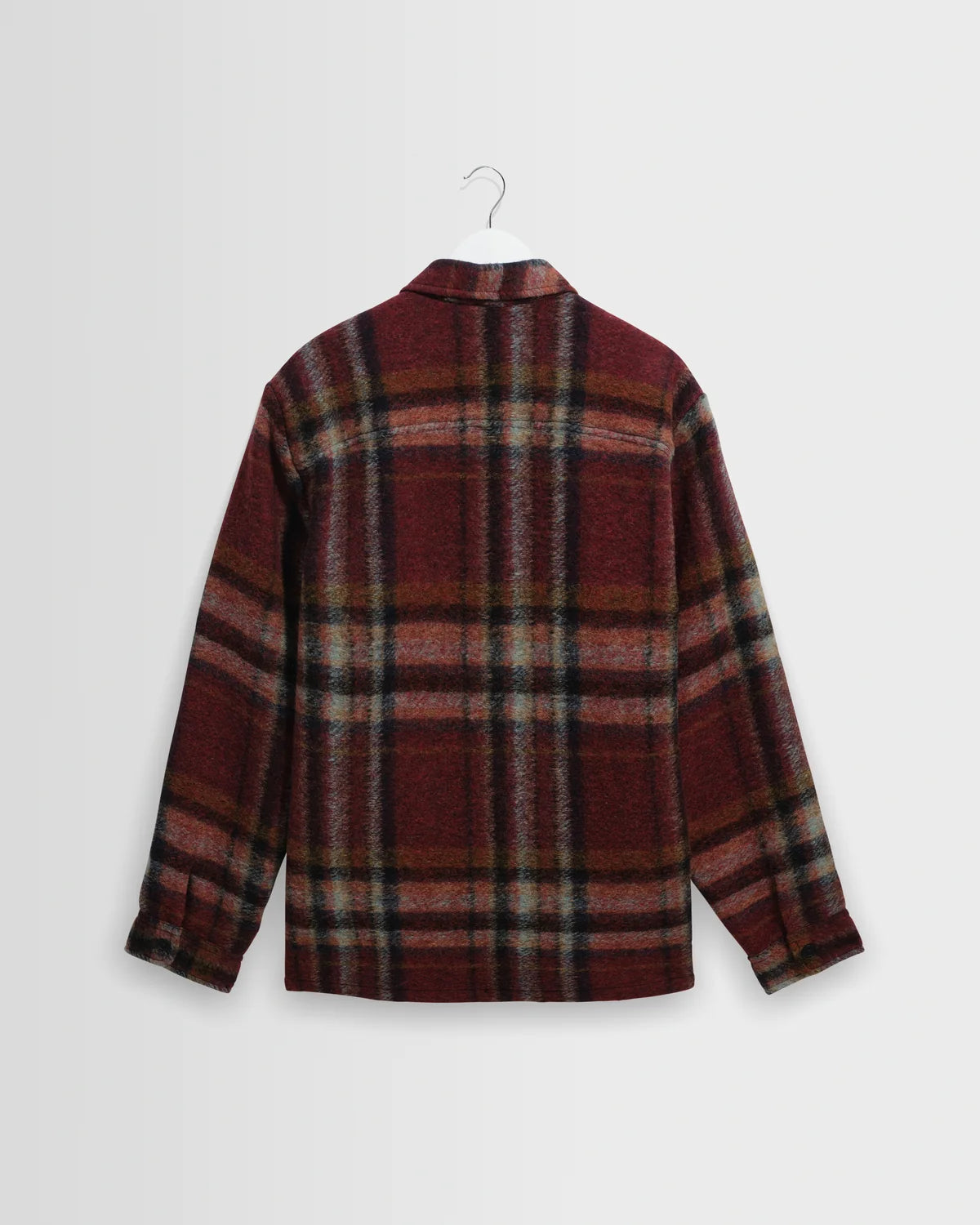 オーバーシャツ LEX WOOL BLEND CHECK (BURGUNDY/MULTI)