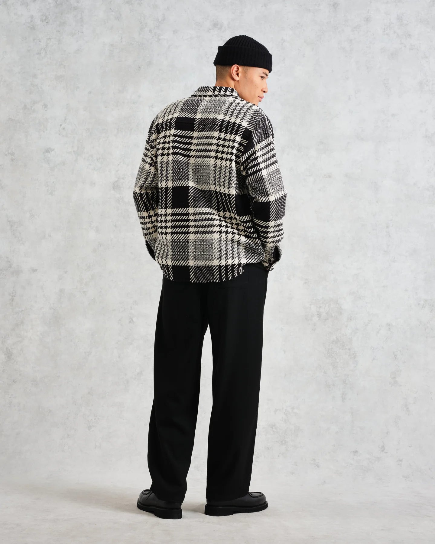 オーバーシャツ LAKE CHECK (ECRU/BLACK) Whiting Overshirt