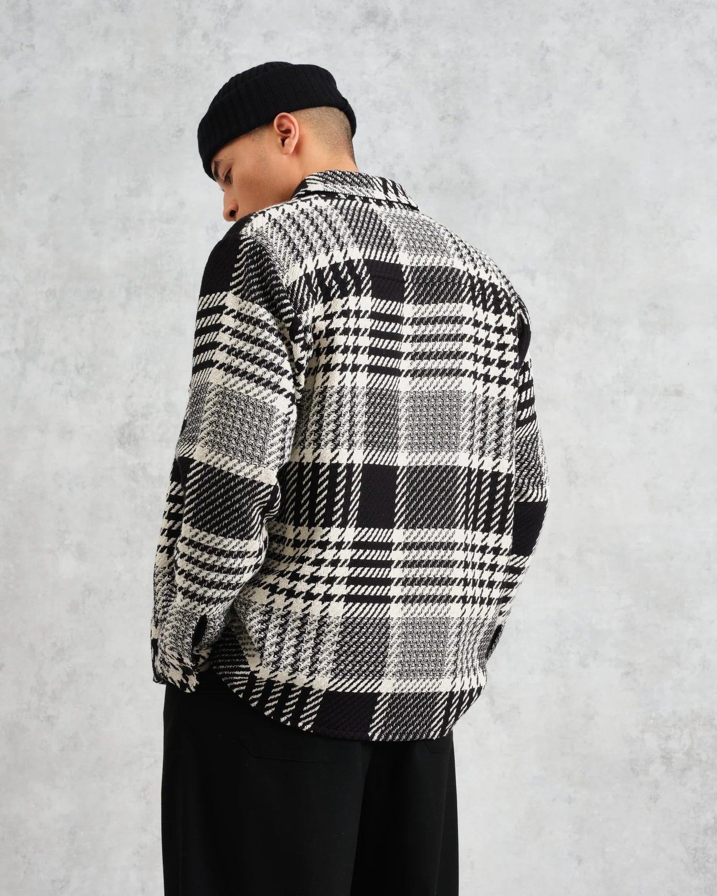 オーバーシャツ LAKE CHECK (ECRU/BLACK) Whiting Overshirt