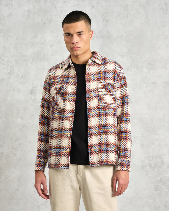 オーバーシャツ HUTTON CHECK (ECRU/MULTI) Whiting Overshirt