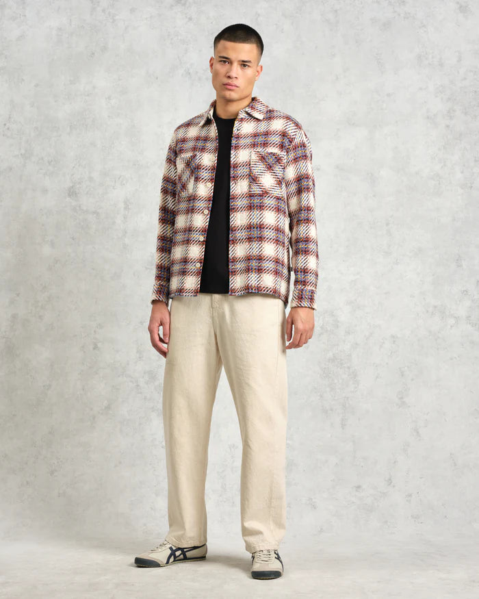 オーバーシャツ HUTTON CHECK (ECRU/MULTI) Whiting Overshirt