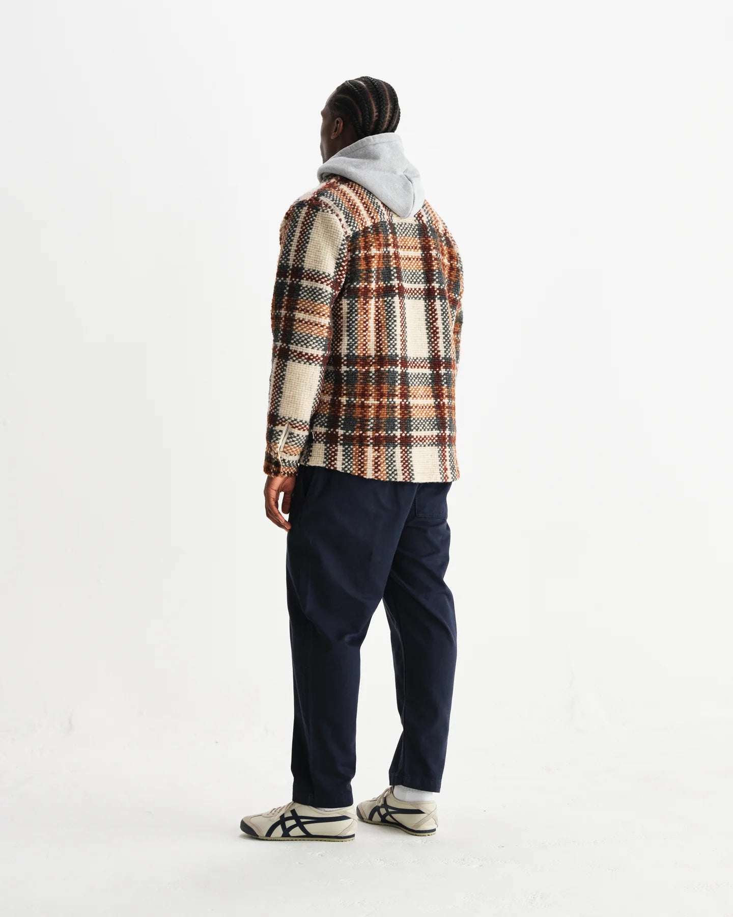 オーバーシャツ WOOL BLEND CHECK (ECRU/MULTI)