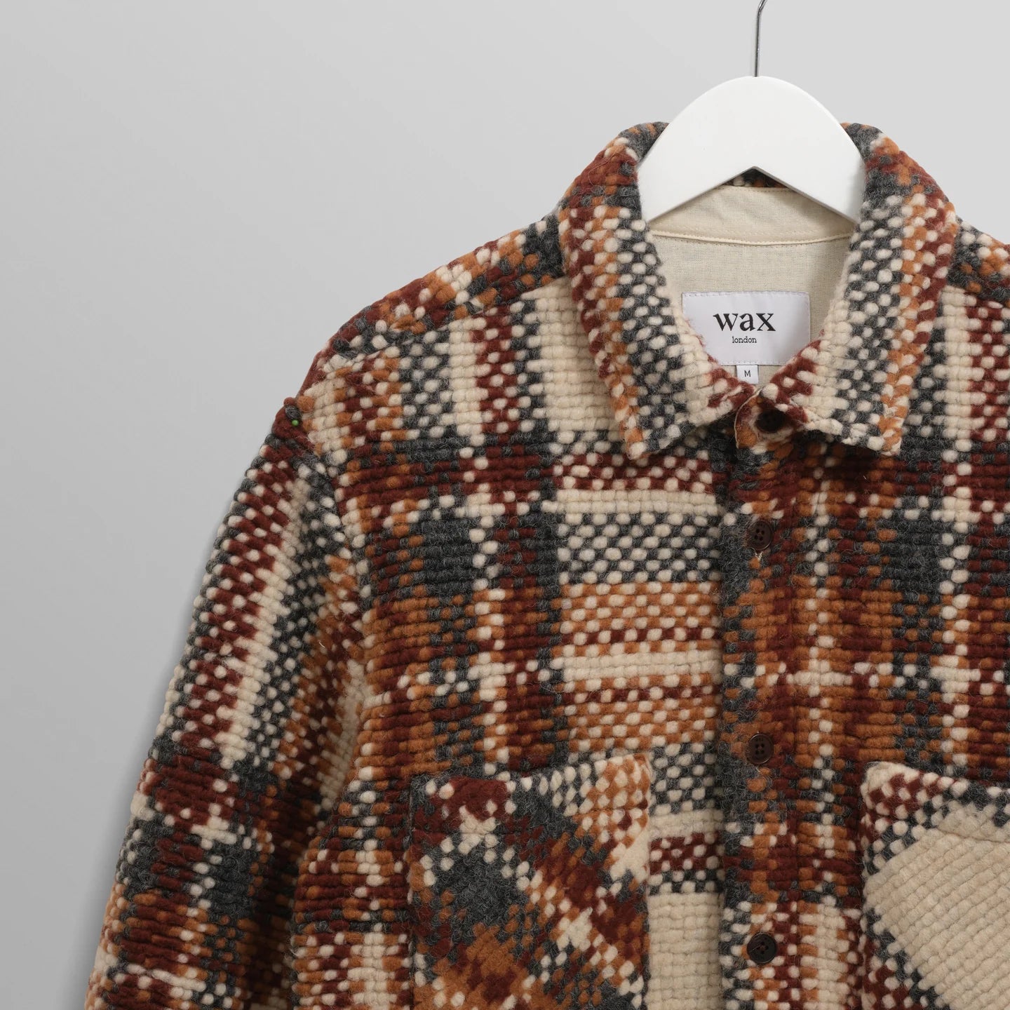オーバーシャツ WOOL BLEND CHECK (ECRU/MULTI)