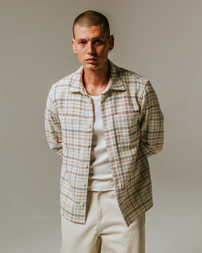 オーバーシャツ YARD CHECK (ECRU/MULTI) Whiting Overshirt