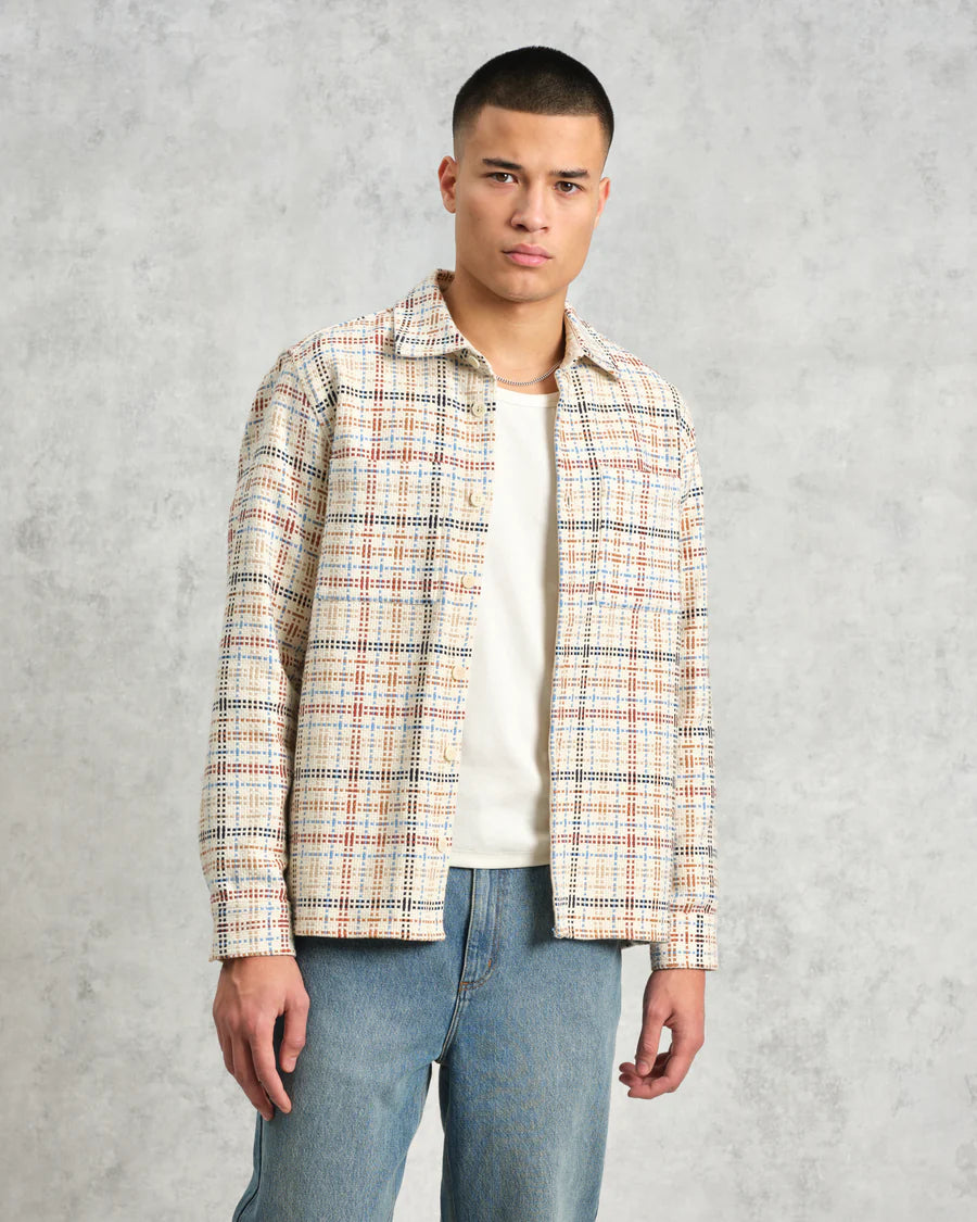 オーバーシャツ YARD CHECK (ECRU/MULTI) Whiting Overshirt