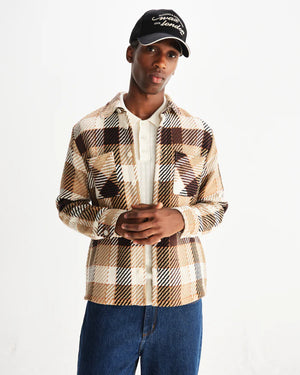 【予約】オーバーシャツ PIKE CHECK (NATURAL/BROWN)