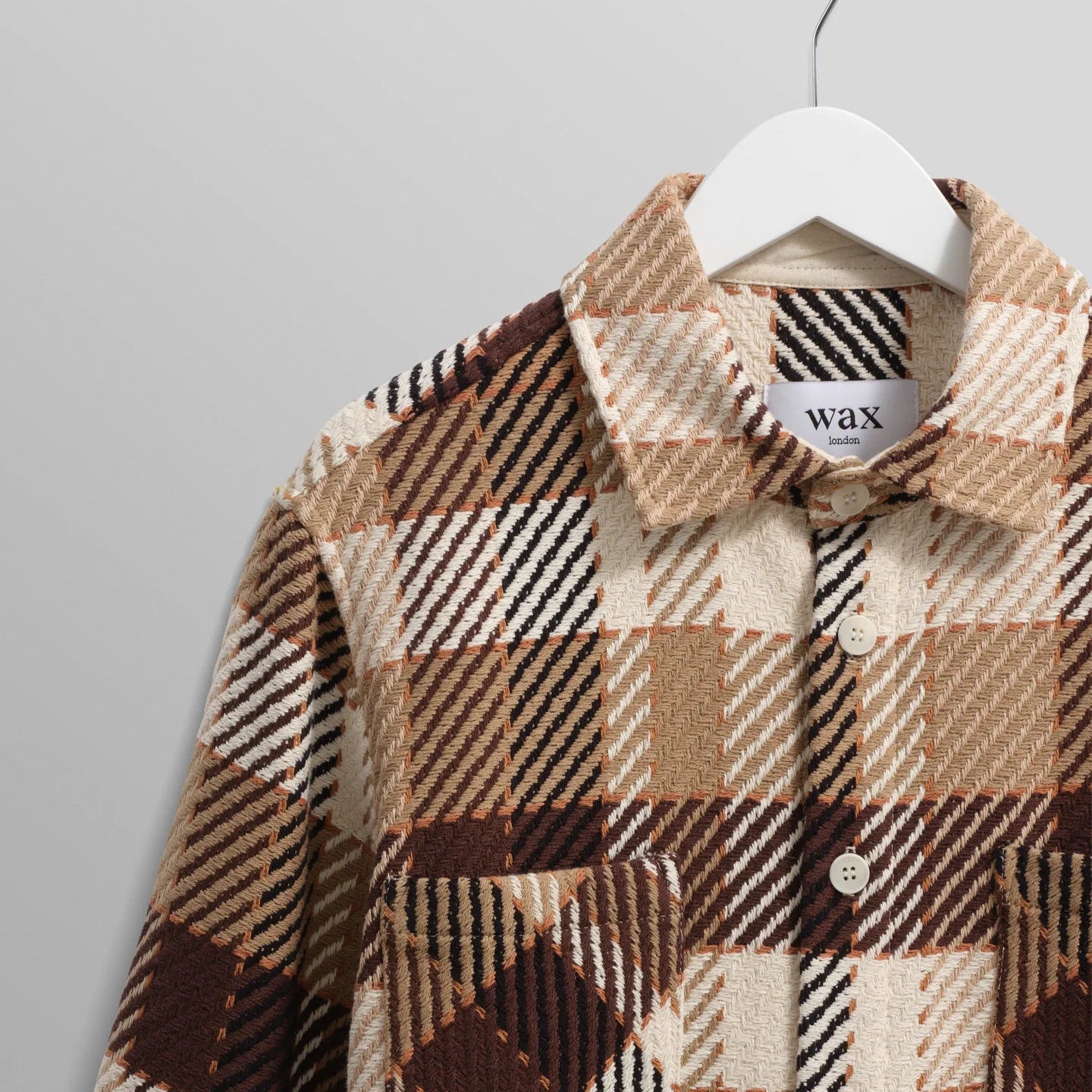 オーバーシャツ PIKE CHECK (NATURAL/BROWN)