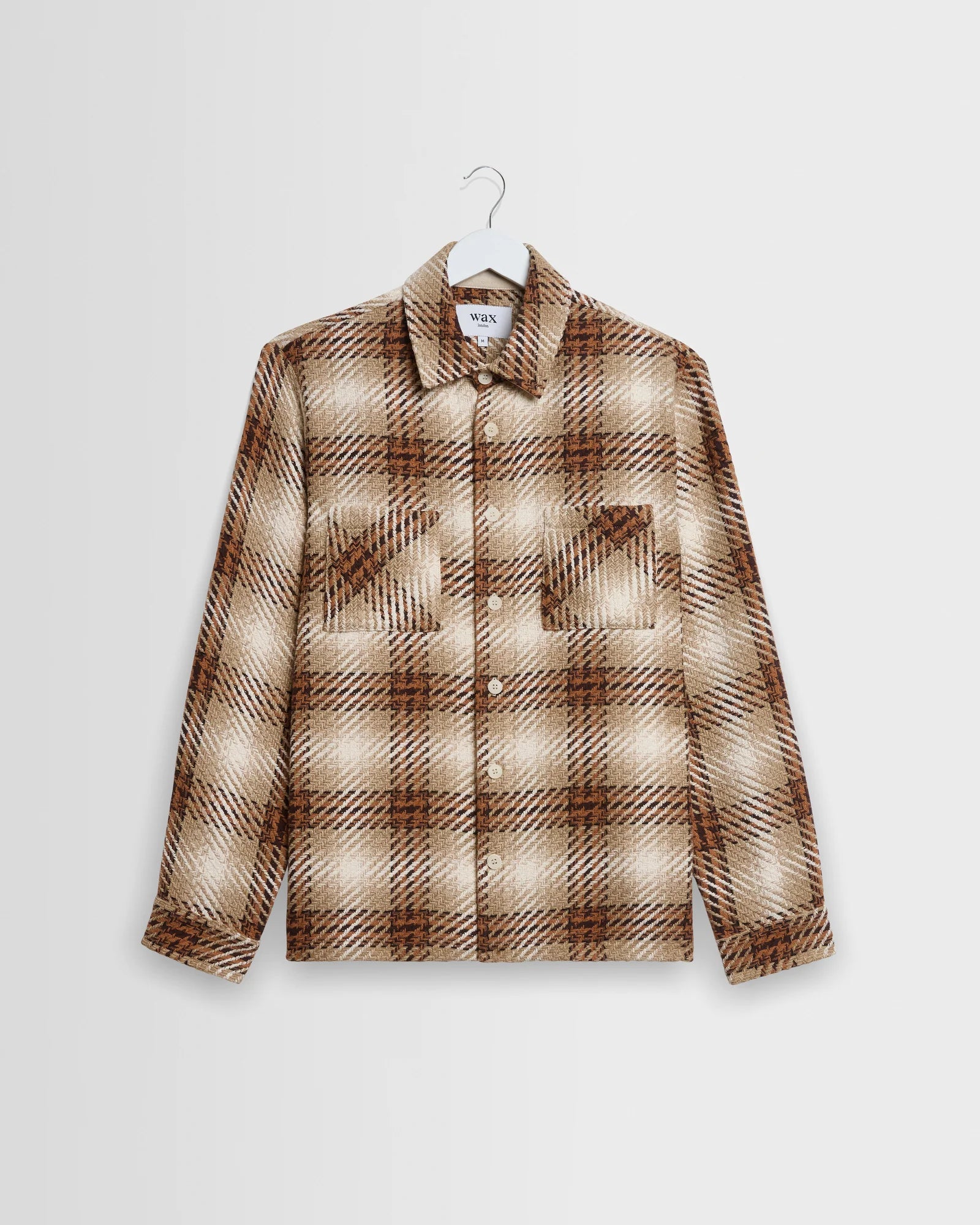 オーバーシャツ OVERLAP CHECK (NATURAL/ECRU)