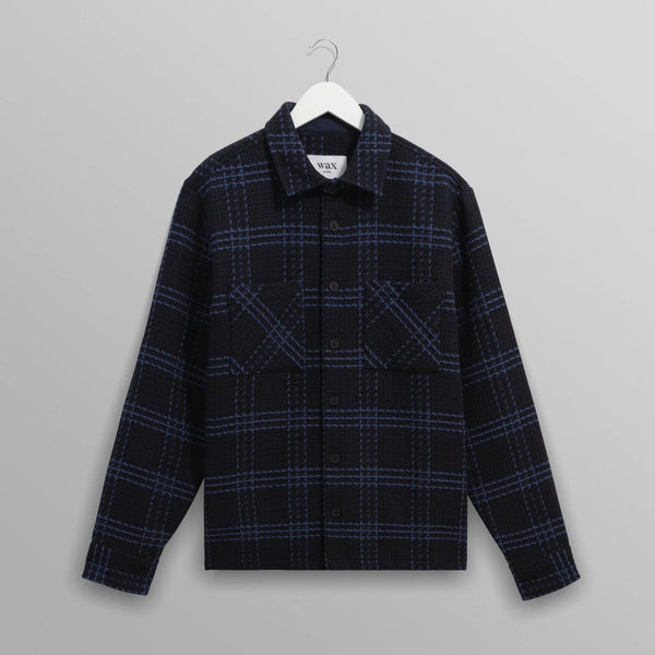 【予約】オーバーシャツ SKATE CHECK (NAVY/BLUE)