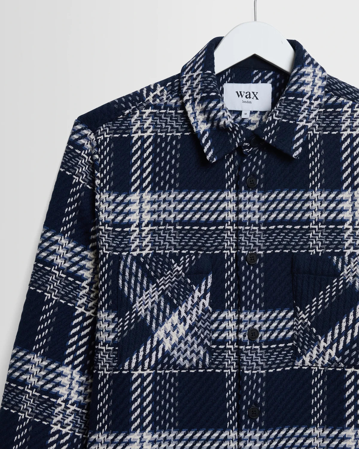 オーバーシャツ PLAID WEAVE (NAVY/ECRU)