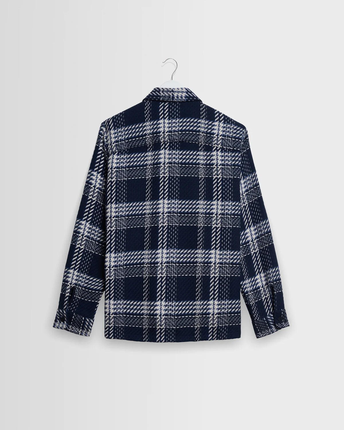 オーバーシャツ PLAID WEAVE (NAVY/ECRU)