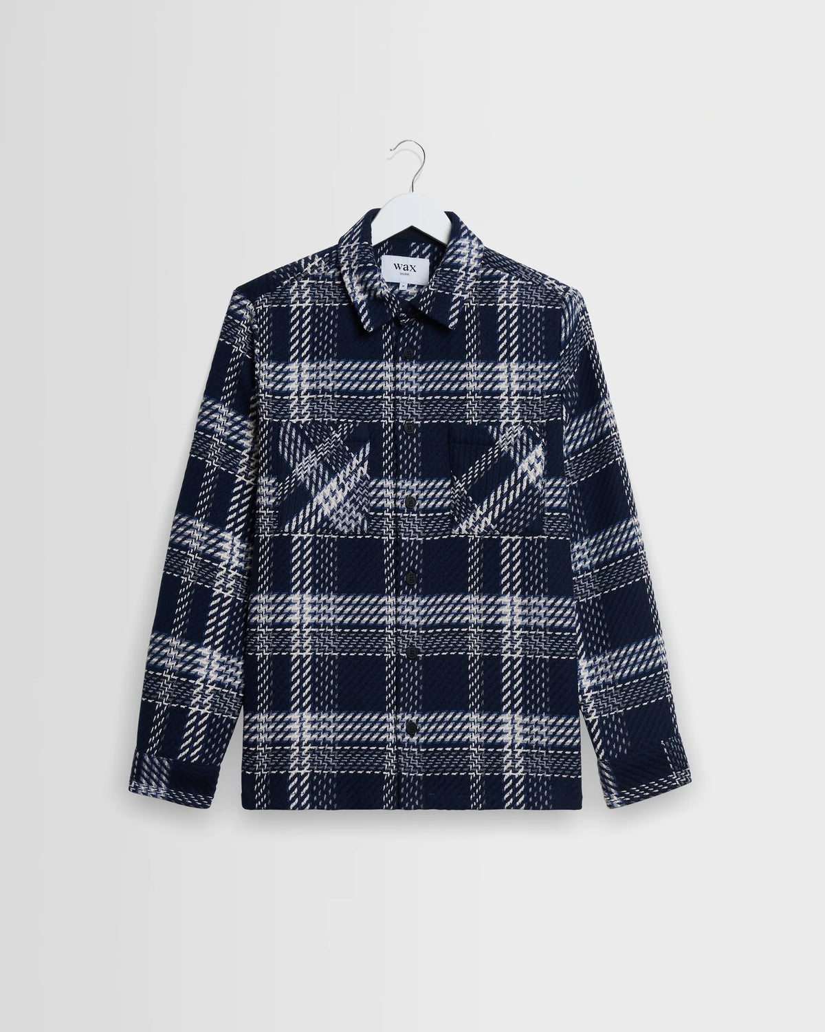 オーバーシャツ PLAID WEAVE (NAVY/ECRU)