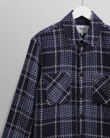 オーバーシャツ WAVE CHECK (NAVY/GREY)
