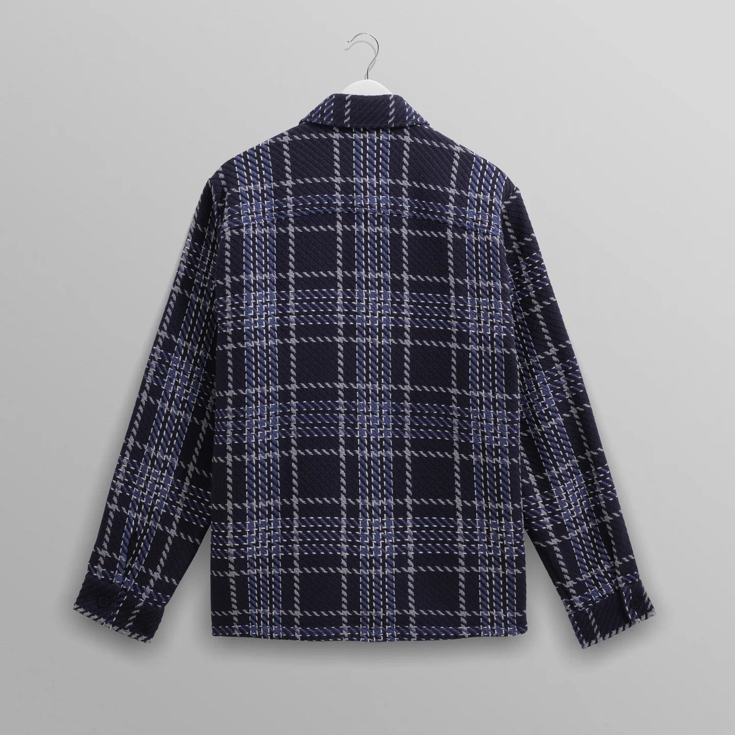 オーバーシャツ WAVE CHECK (NAVY/GREY)