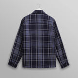 オーバーシャツ WAVE CHECK (NAVY/GREY)