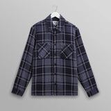オーバーシャツ WAVE CHECK (NAVY/GREY)