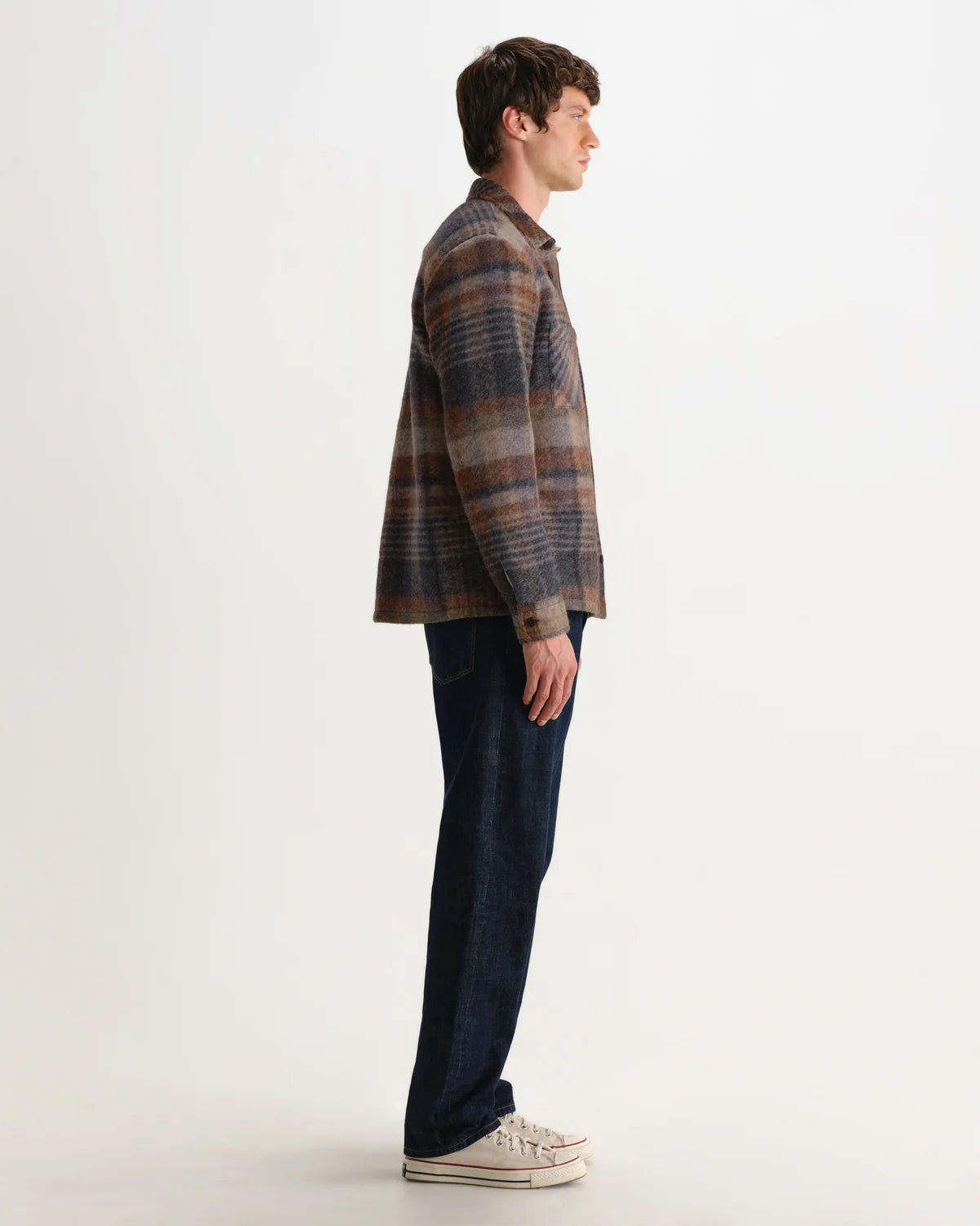 オーバーシャツ ARI WOOL BLEND CHECK(OATMEAL/MULTI)