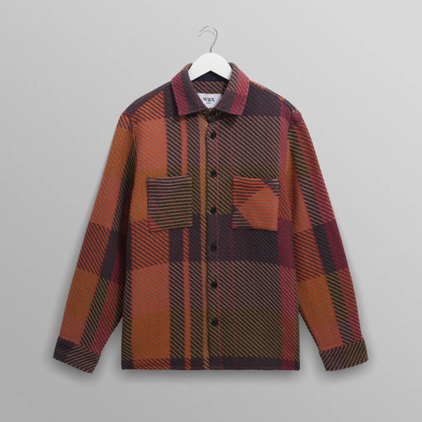 【予約】オーバーシャツ TEMPO CHECK (ORANGE/MULTI)