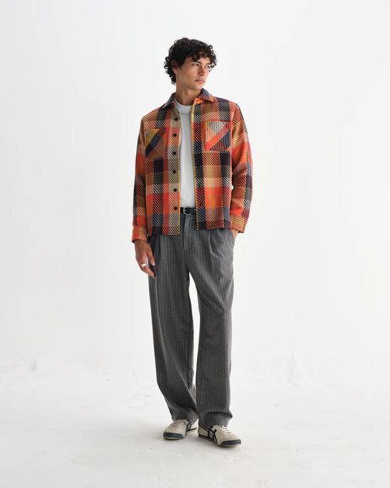 オーバーシャツ PIKE CHECK (ORANGE MULTI) - グリニッジ オンラインストア