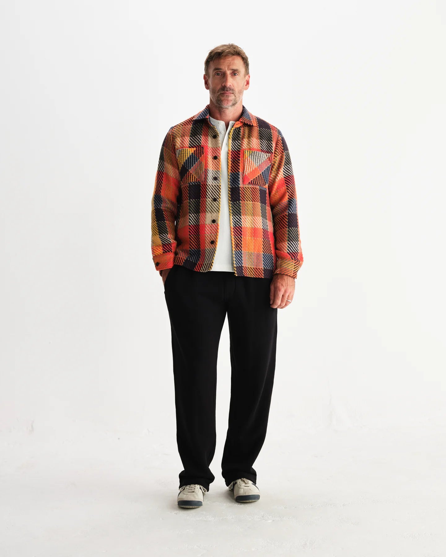 オーバーシャツ PIKE CHECK (ORANGE MULTI)