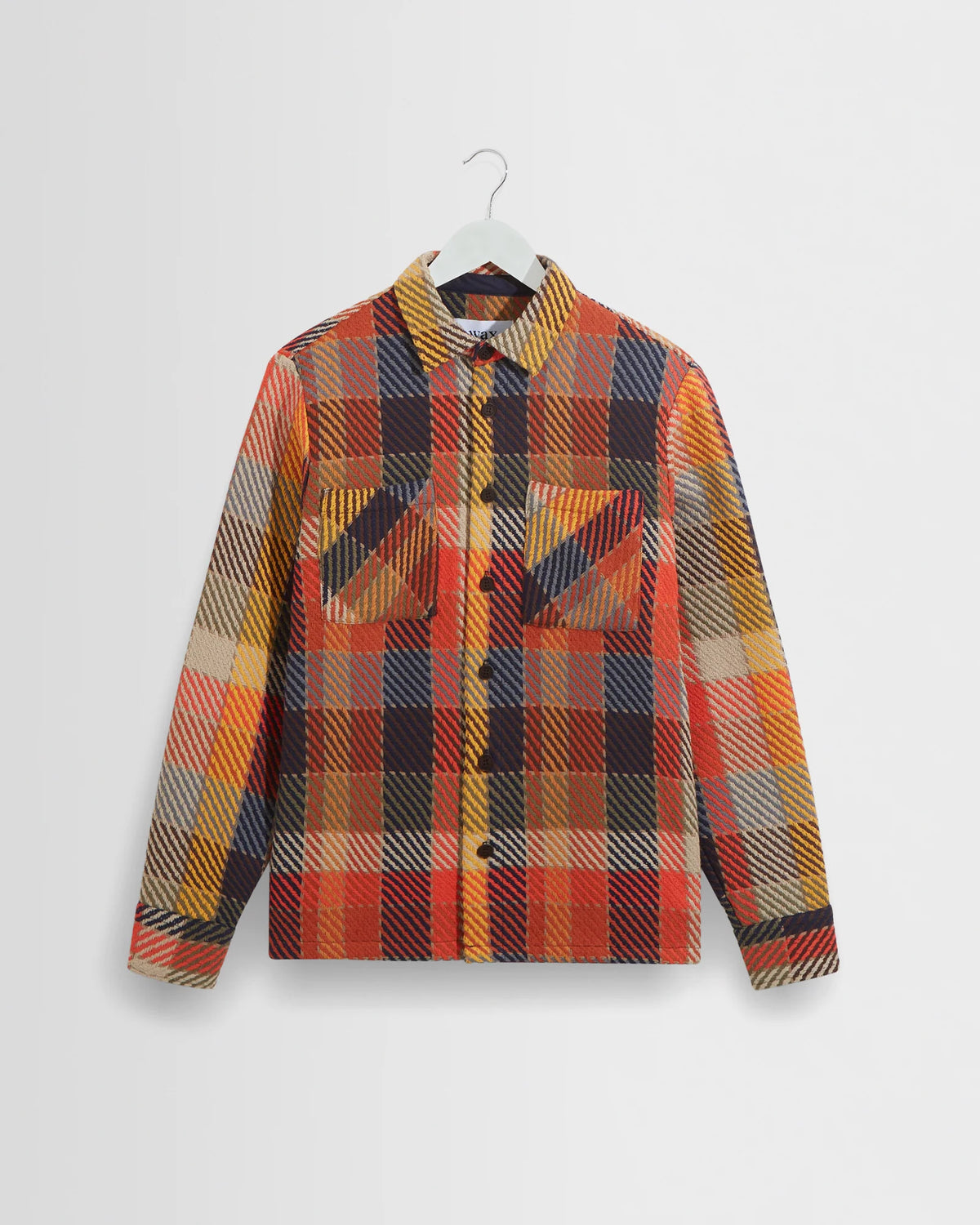 オーバーシャツ PIKE CHECK (ORANGE MULTI)｜Wax London ワックスロンドン