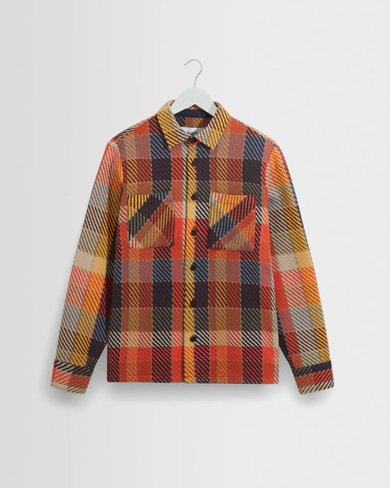 オーバーシャツ PIKE CHECK (ORANGE MULTI)