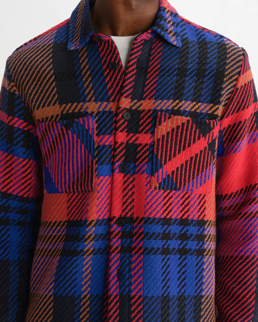 オーバーシャツ BOLD CHECK (PURPLE/RED)