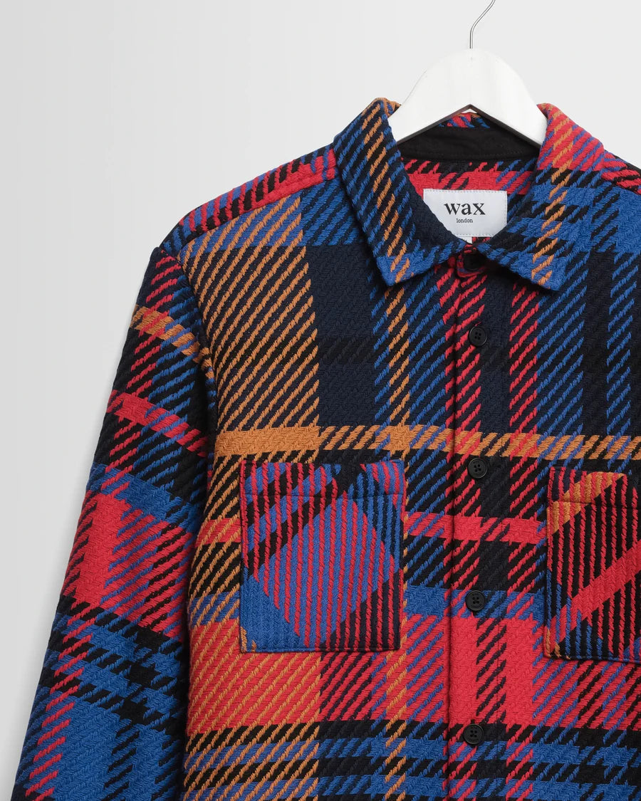 オーバーシャツ BOLD CHECK (PURPLE/RED)