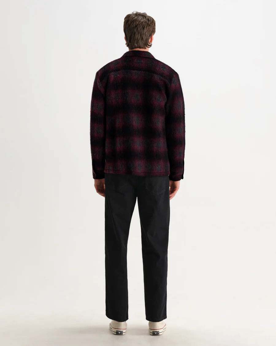 オーバーシャツ ELM WOOL BLEND CHECK (RED/BLACK)