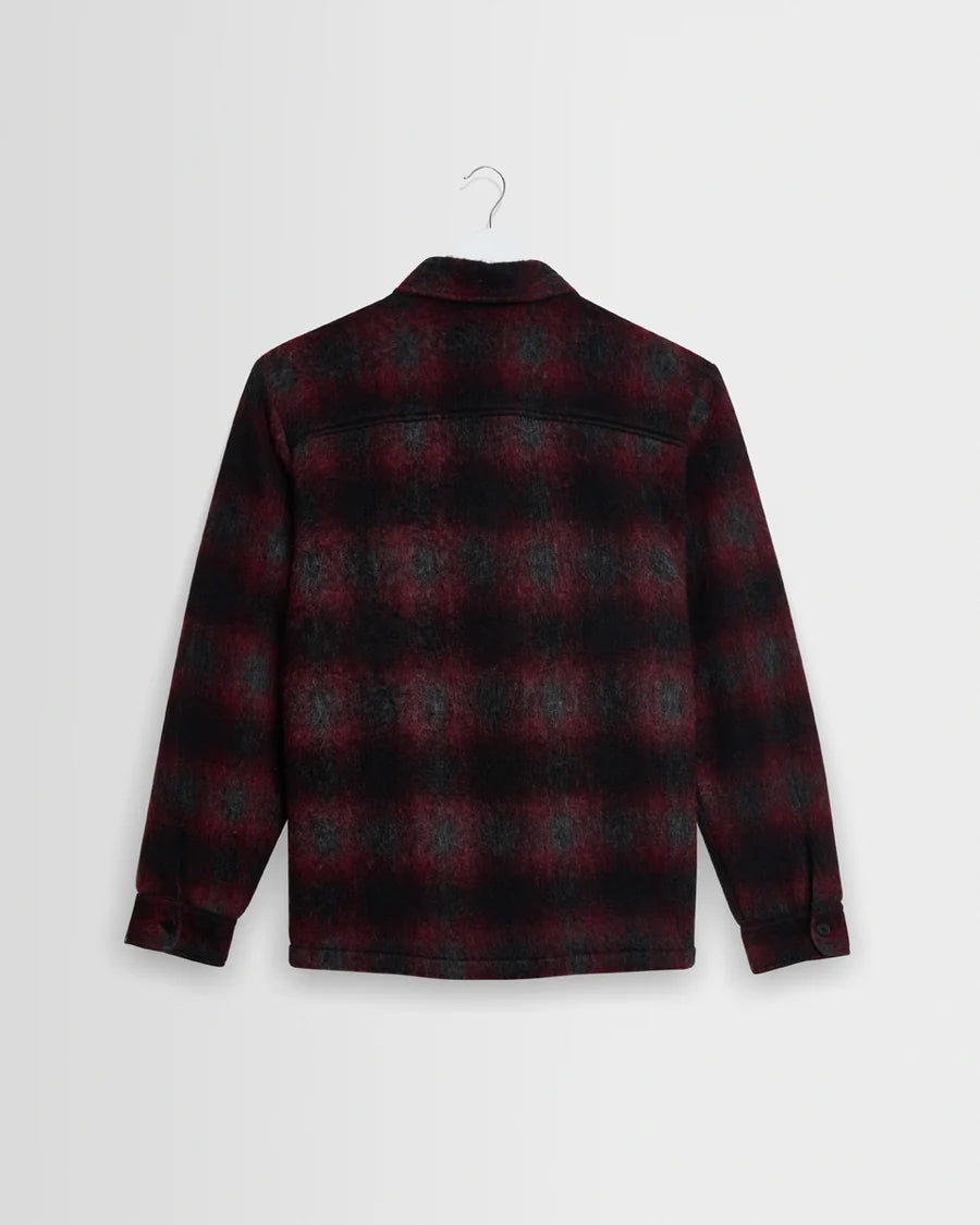 オーバーシャツ ELM WOOL BLEND CHECK (RED/BLACK)