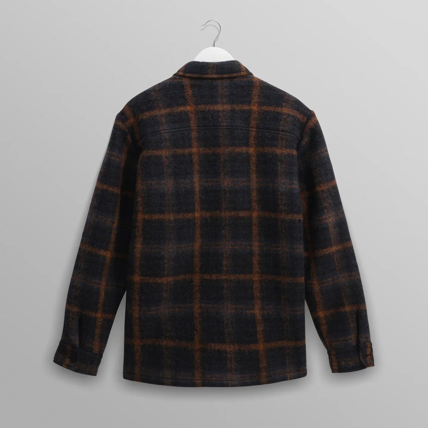 【予約】オーバーシャツ DRAWN CHECK (TEAL/ORANGE)