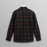 【予約】オーバーシャツ DRAWN CHECK (TEAL/ORANGE)