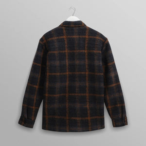 【予約】オーバーシャツ DRAWN CHECK (TEAL/ORANGE)