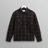 【予約】オーバーシャツ DRAWN CHECK (TEAL/ORANGE)