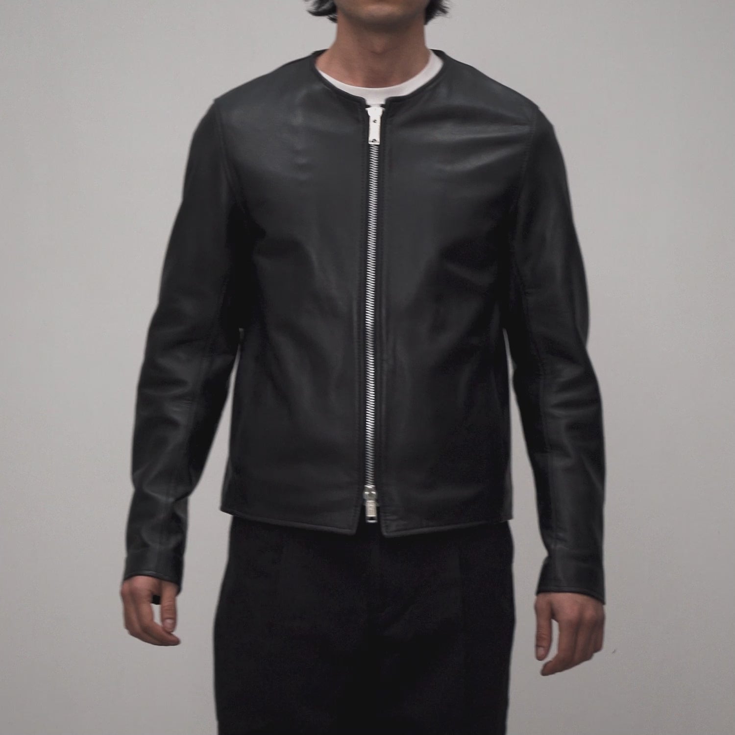 jamesgrose james grose jg ジェームスグロース ブライトン 革ジャン レザージャケット シングル ノーカラー