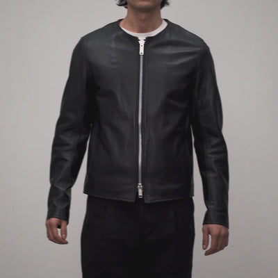 jamesgrose james grose jg ジェームスグロース ブライトン 革ジャン レザージャケット シングル ノーカラー