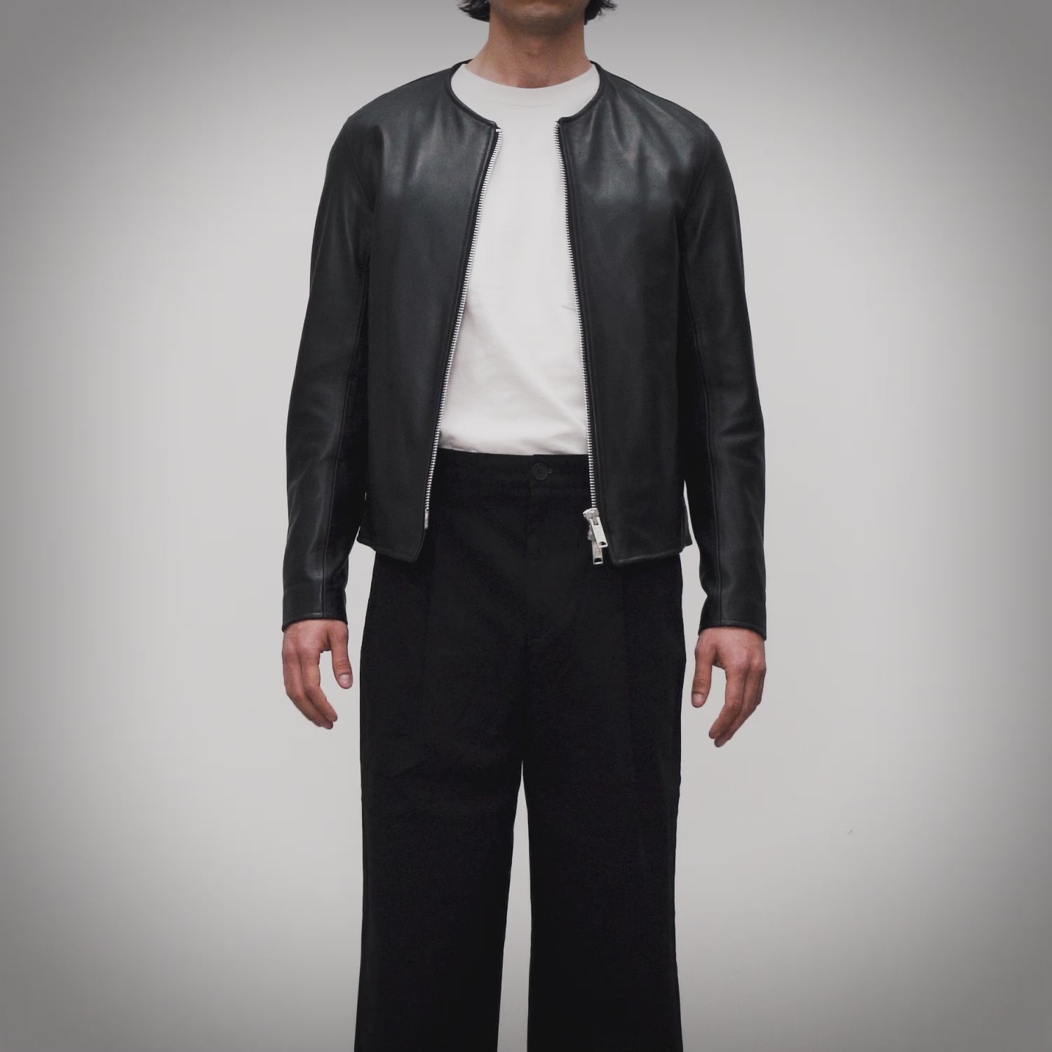 jamesgrose james grose jg ジェームスグロース ブライトン 革ジャン レザージャケット シングル ノーカラー