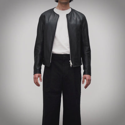 jamesgrose james grose jg ジェームスグロース ブライトン 革ジャン レザージャケット シングル ノーカラー