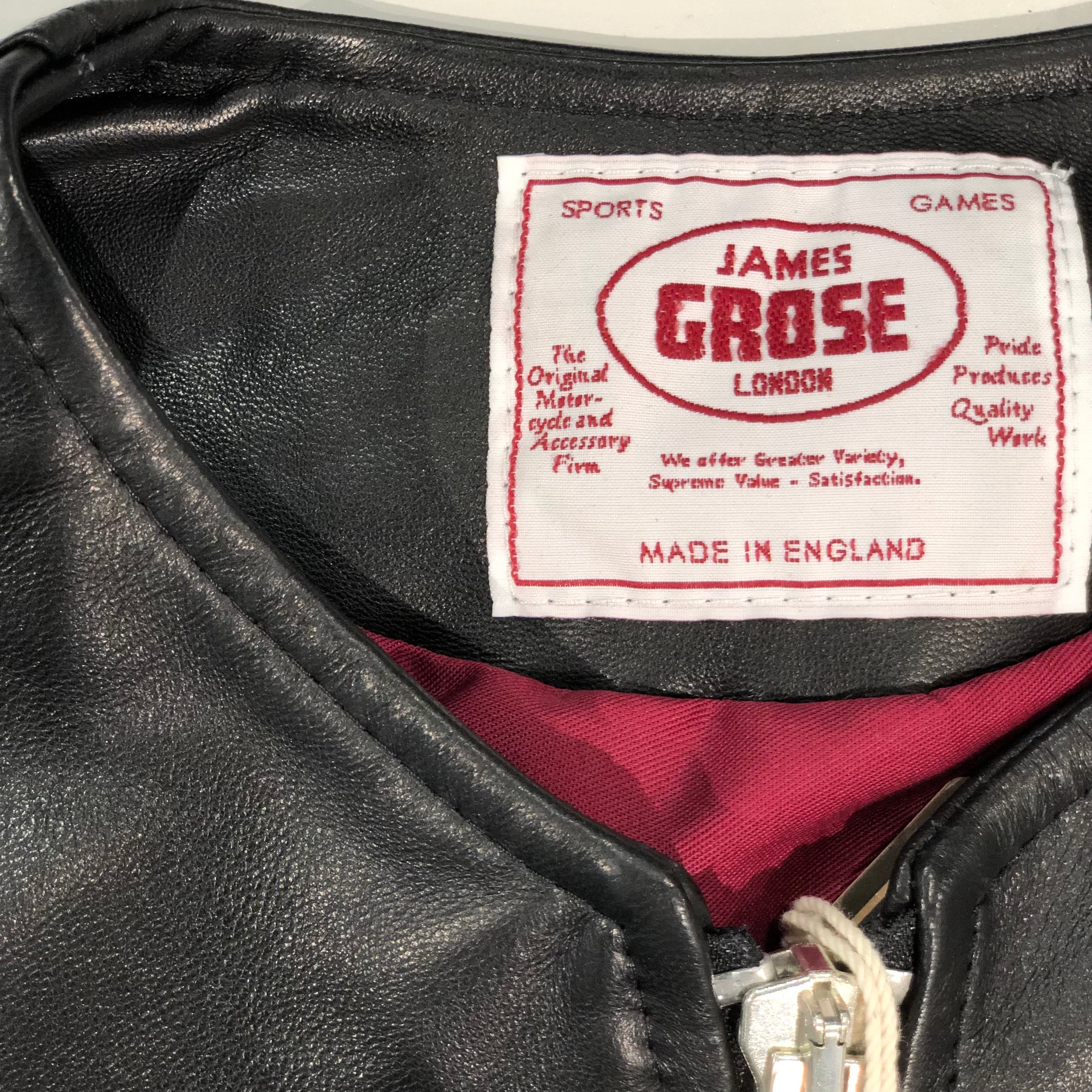 jamesgrose james grose jg ジェームスグロース ブライトン 革ジャン レザージャケット シングル ノーカラー