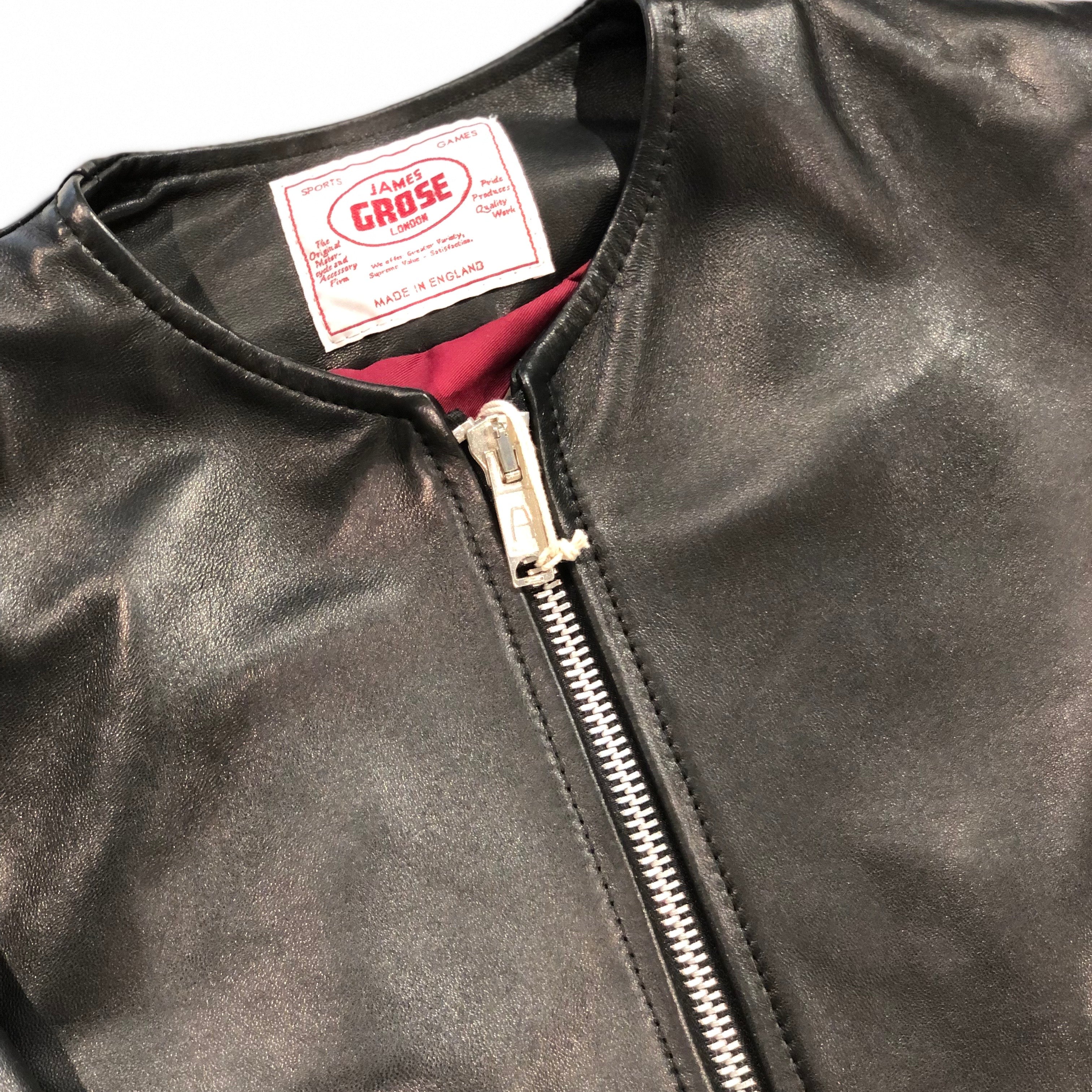 jamesgrose james grose jg ジェームスグロース ブライトン 革ジャン レザージャケット シングル ノーカラー