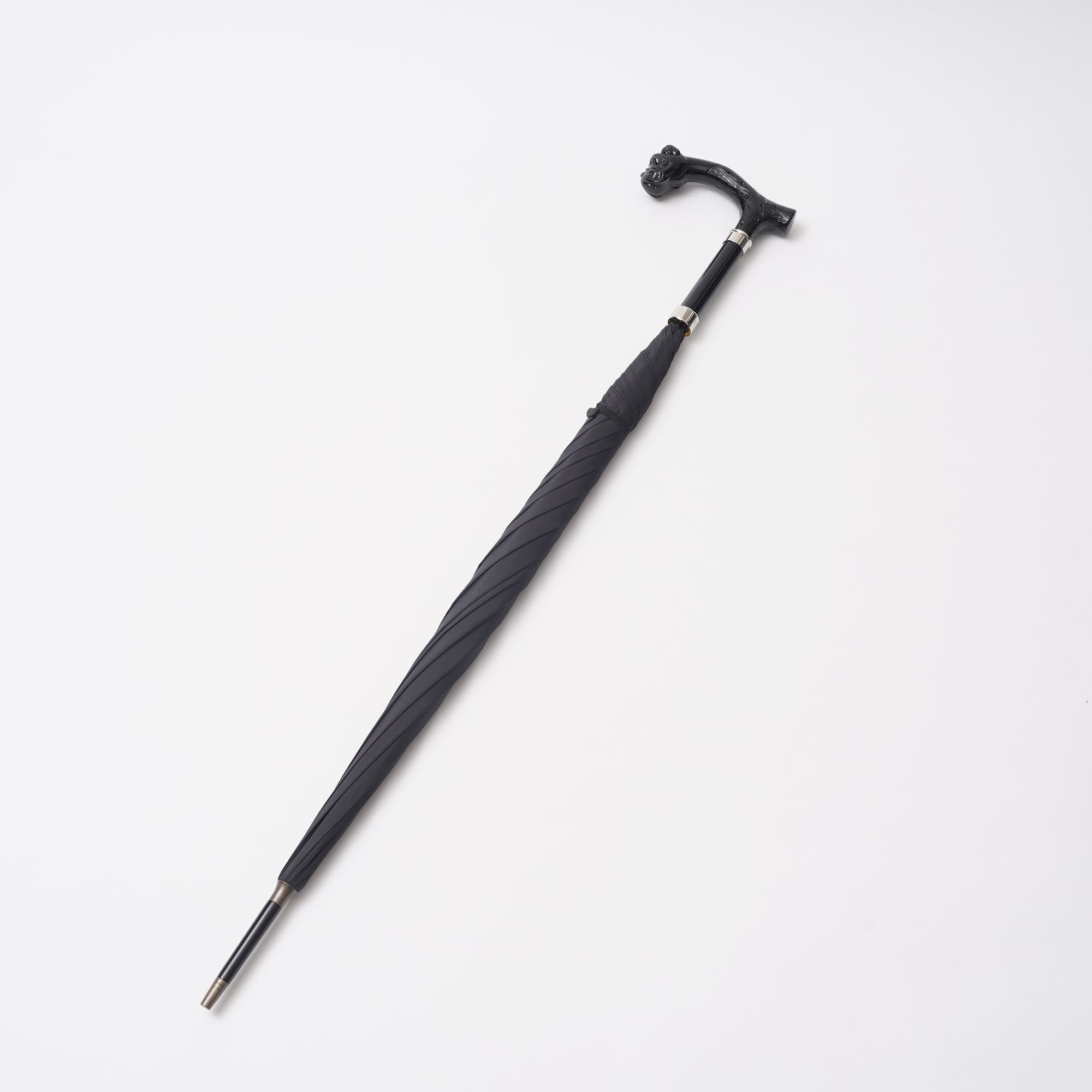 ブラックアニマルヘッド 晴雨兼用傘 GT25 長傘 Fox Umbrellas