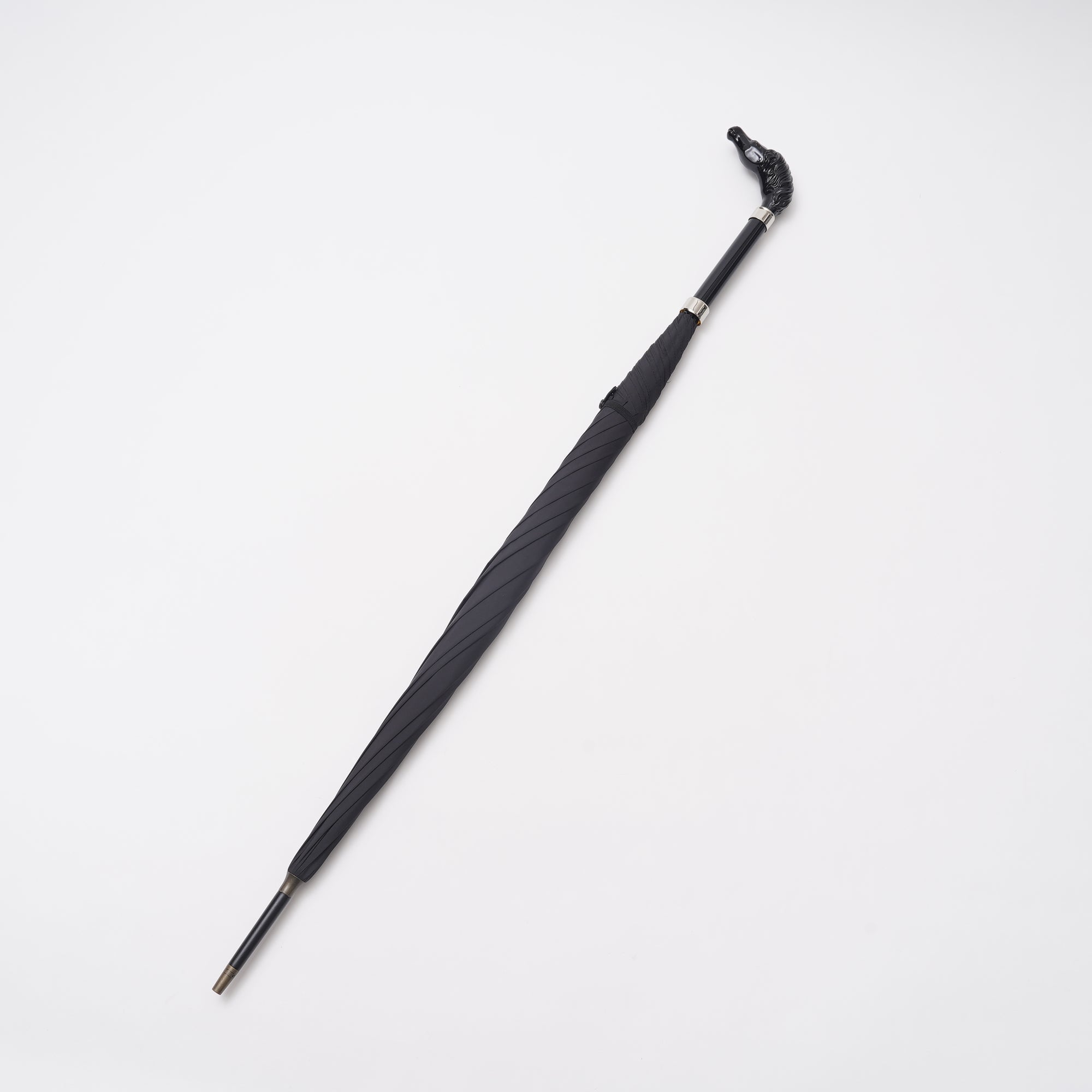 ブラックアニマルヘッド 晴雨兼用傘 GT25 長傘 Fox Umbrellas